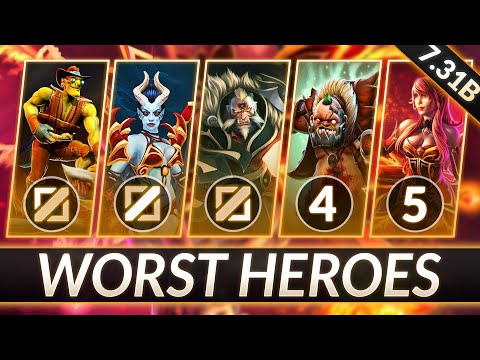 Top 5 Heroes You Think are BROKEN that are LITERAL TRASH - WORST Drafts - Dota 2 Guide