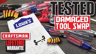 will LOWES swap $200 in broken CRAFTSMAN tools Lifetime Warranty ACE Hardware