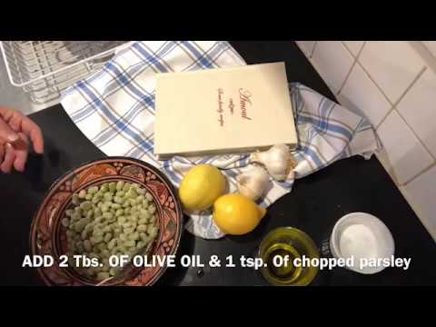 How to make Lebanese Broad Bean salad. #Cook With Me.