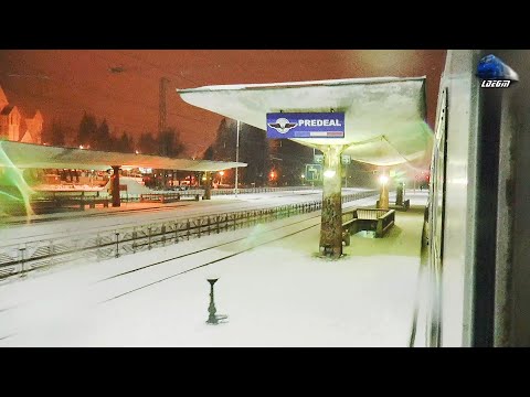 Călătorie Azuga-Predeal Train Ride @IR1741 București Nord-Satu Mare in Zăpadă/Snow 18 February 2021