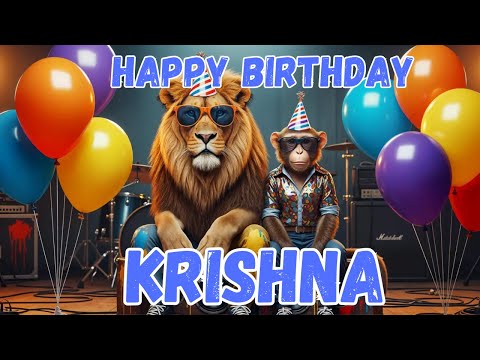 KRISHNA Happy Birthday Song - Happy Birthday to Krishna
