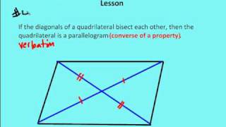 Download the video "5.6 Proving that a Quadrilateral is a Parallelogram (Lesson)"
