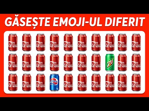 Găsește Emoji-ul Diferit 🍔🍟🍦 Ediția Mâncare