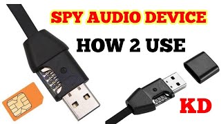 Spy USB Cable Audio Device !! How to use USB Mini A8 device and hear sound from any where ! hindi