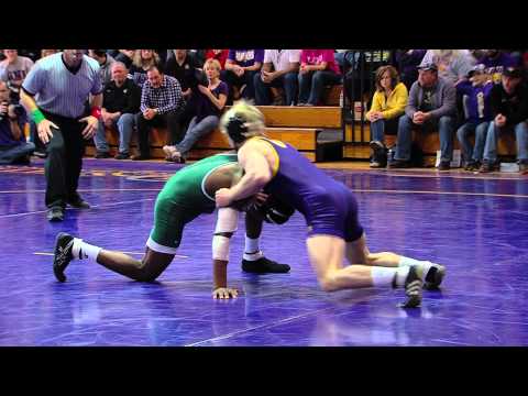 UNI Wrestling's Dylan Peters earns 14th Fall Over KeVon Powell