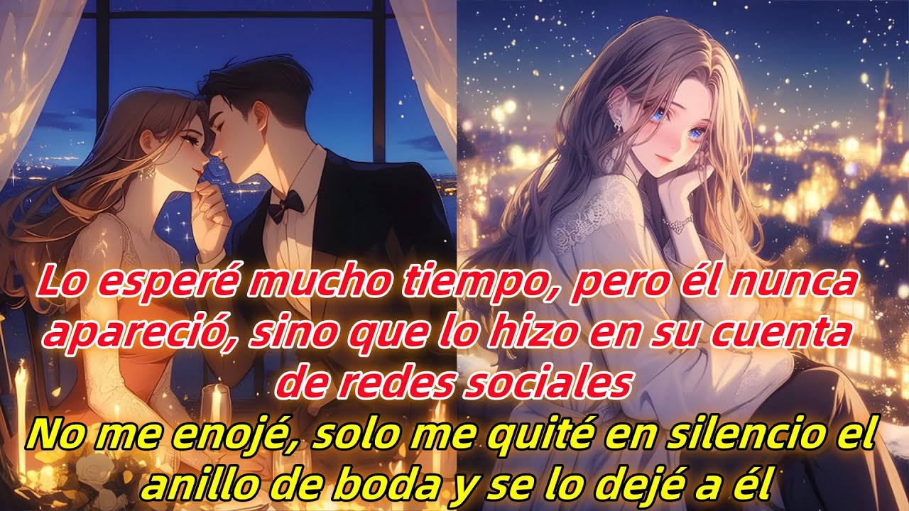 Lo esperé, pero nunca apareció,solo en sus redes. No me enojé, solo me quité el anillo y se lo dejé.