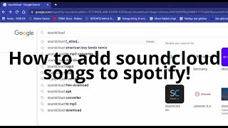 Tutorial on how to download soundcloud songs to spotify!