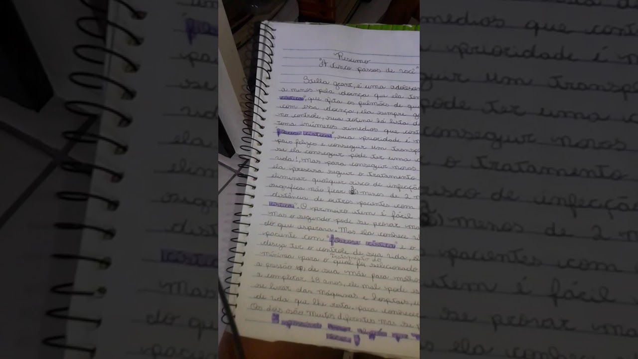 Resumo a cinco passos de você😍