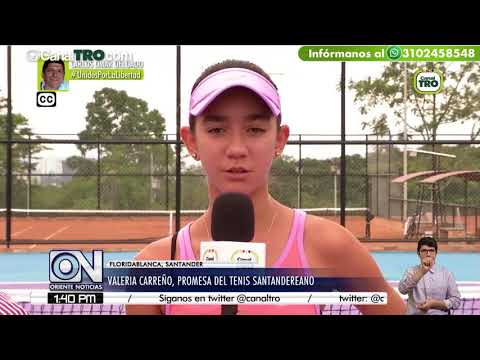 Valeria Carreño, promesa del tenis santandereano
