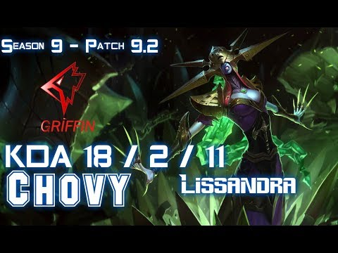 GRF Chovy LISSANDRA vs AATROX Mid - Patch 9.2 KR Ranked
