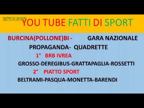 Bocce : Gara Nazionale Propaganda Quadrette - Burcina - Pollone (BI) 22 Agosto 2021