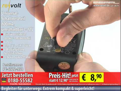 revolt Universal-Schaltnetzteil 800mA, umschaltbar 3-12V