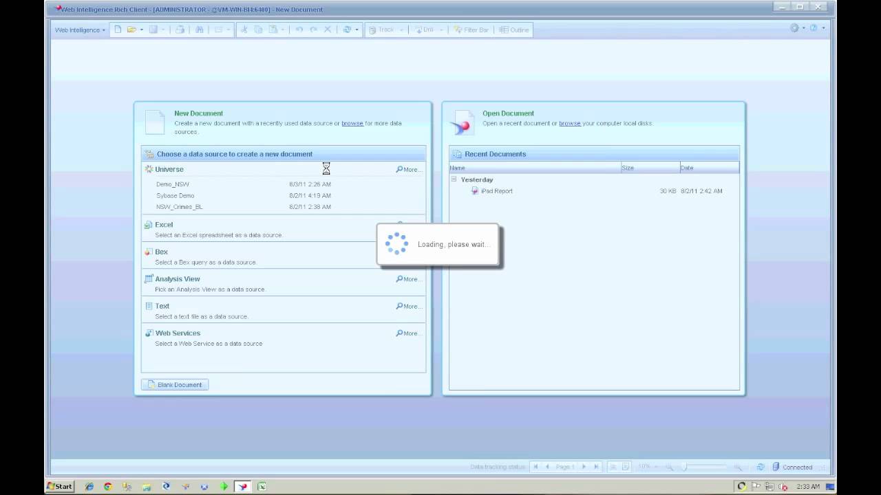 SAP BusinessObjects BI4 End-to-end Demo Part 1