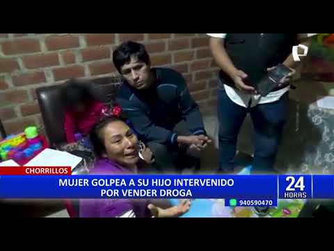 Chorrillos: Madre rompe en llanto tras enterarse que su hijo vendía droga
