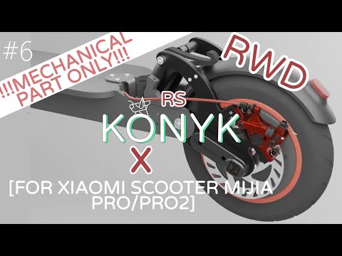 Konyk X Rear Suspension RWD Install for Xiaomi Electric Scooter Pro, Pro2. Mechanical part only.