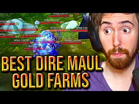 Asmongold Reacts To The Top 5 Dire Maul GOLD FARMS By Punkrat - Classic WoW