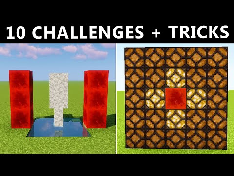 10 Challenges, Secret Tricks & Redstone in Minecraft