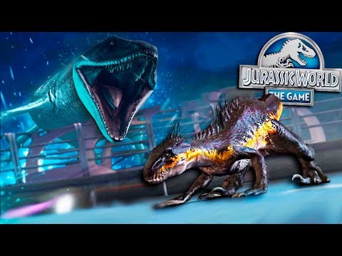 MOSASAURUS CLAIMS INDORAPTOR'S TERRITORY!! - Jurassic World - The Game | Ep. 185