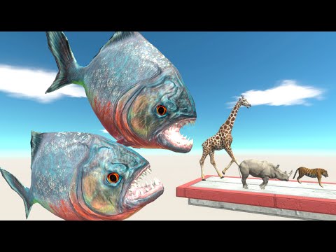 Who Can Escape The GIANT PIRANHAS? ► Animal Revolt Battle Simulator