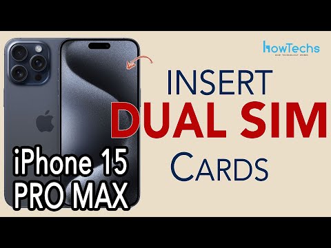 iPhone 15 PRO MAX - How to Insert DUAL PHYSICAL SIM cards | Howtechs #iphone15promax #dualsim