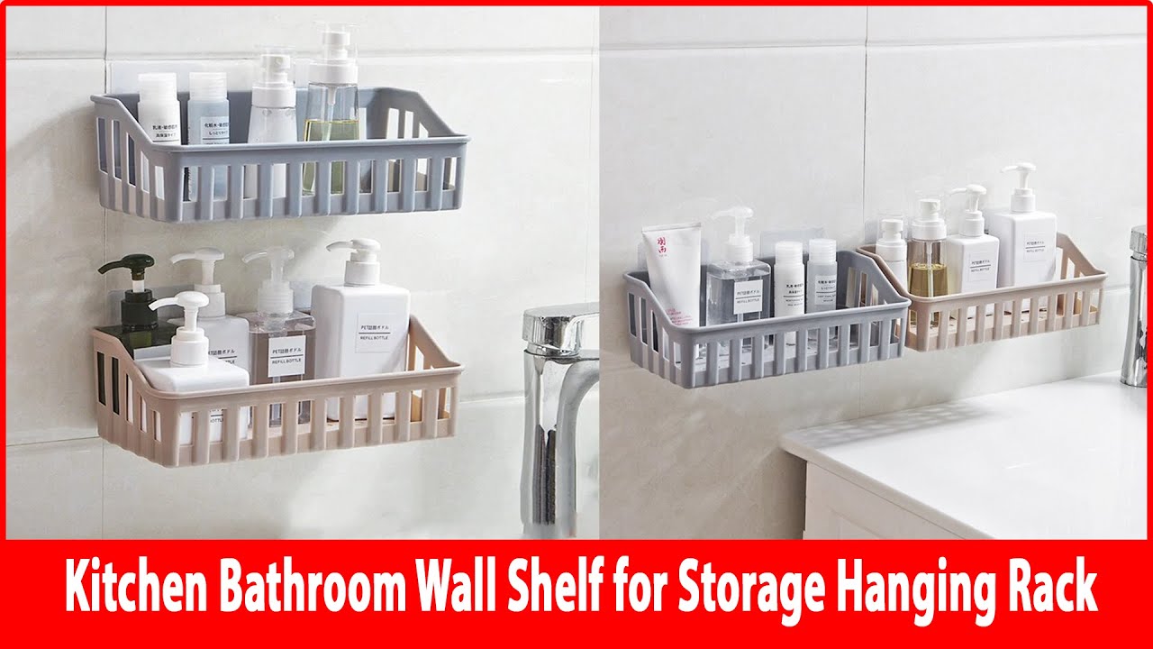 Kitchen Bathroom Wall Storage Shelf Hanging Rack। Bathroom Storage Organizer Shelves | Kitchen Shelf