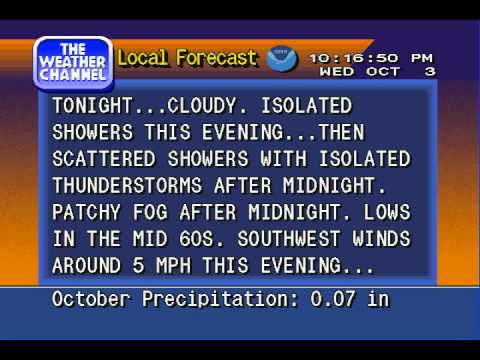 Weatherstar 4000 Emulator 3.1 - Philadelphia, PA 10pm 10/3/2012