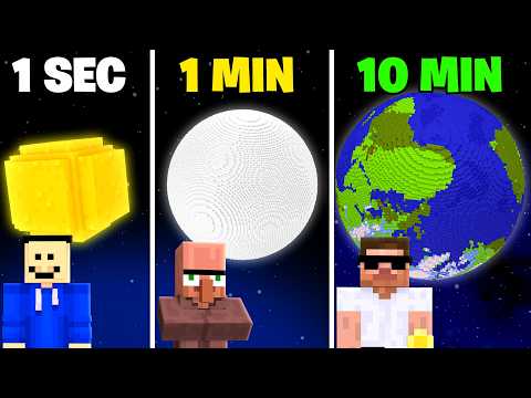 1 Sec Vs 10 Min PLANET BUILD CHALLENGE !!!
