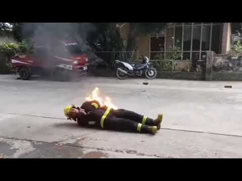 If your clothes catch fire, what will you do? cloth fire rescue tips #fire_safety #safety #firefight