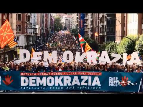 Manifestación País Vasco apoyando a Catalunya