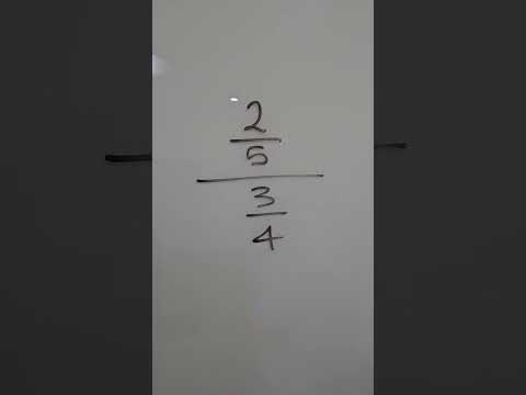 How to simplify compound fractions e.g. simplify (2/5)/(3/4)