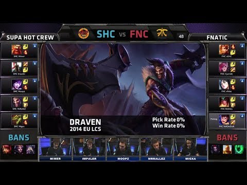 SUPA HOT CREW vs Fnatic | Season 4 EU LCS Spring split 2014 W6D1 G3 | FNC vs SHC Full game HD