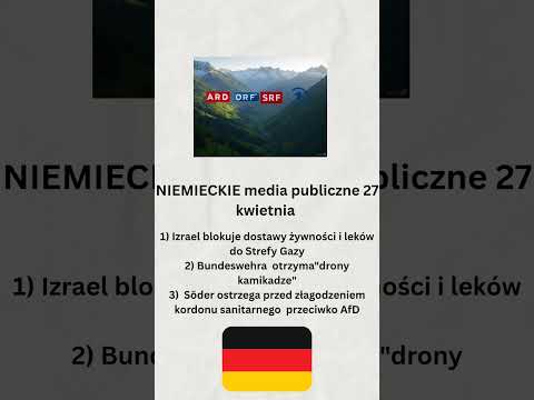 Niemieckie media publiczne 27 kwietnia