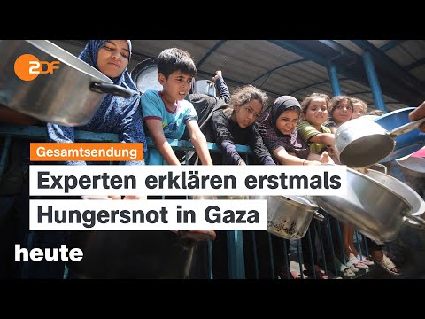 Video Thumbnail: heute 19:00 Uhr vom 22.08.2025 Hungersnot Gaza, Wirtschaft schwach, Gamescom-Nachwuchs