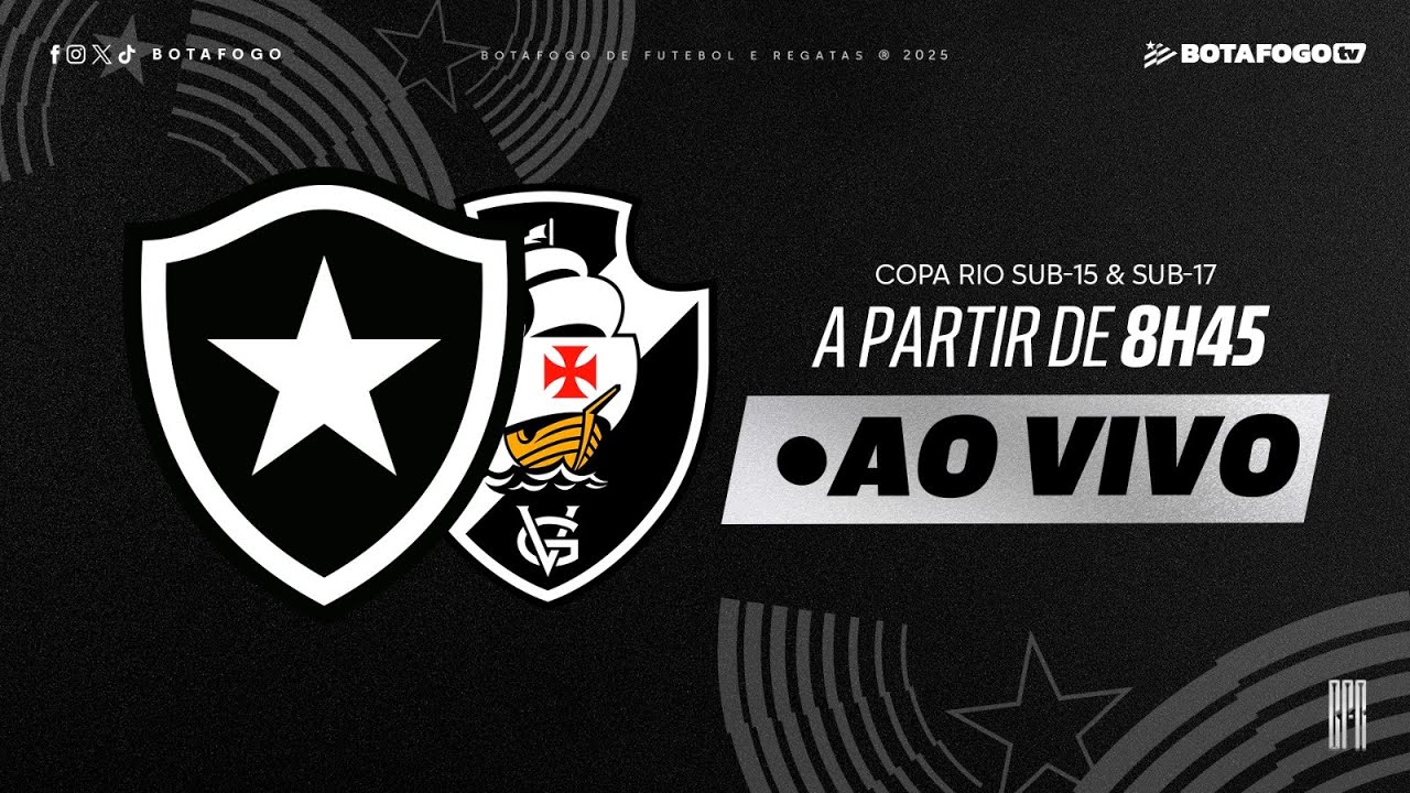 AO VIVO | Botafogo enfrenta Vasco na ida das semifinais da Copa Rio Sub-15 e Sub-17 AO VIVO | Botafogo enfrenta Vasco na ida das semifinais da Copa Rio Sub-15 e Sub-17