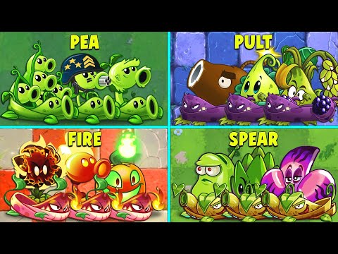 PvZ2 - 4 Super Teams Plant & Vine Battlez - Who Will Win? Team Plants vs Team Plants