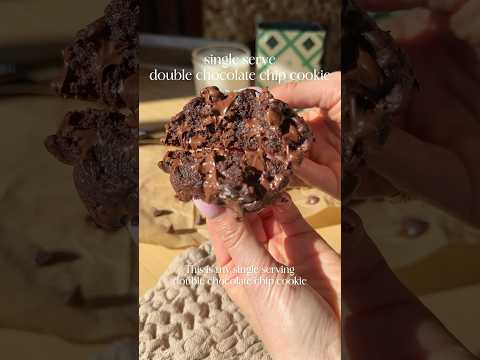 Single serve double chocolate chip cookies