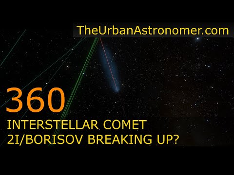 Interstellar Comet 2I/Borisov might be breaking apart