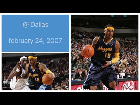 Carmelo Anthony 34 pts @ Dallas Mavericks Highlights (february 24, 2007)