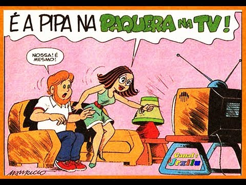 Pipa - É a Pipa na paquera na TV, quadrinhos Turma da Mônica