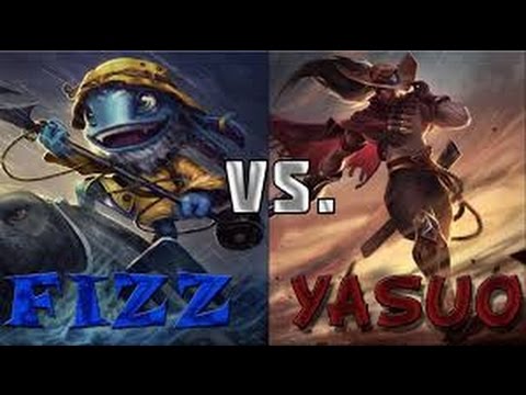 Fizz mid vs yasuo - 1 cá 1 chọc yasuo sml T5 2017