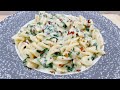 White Sauce Pasta | Creamy Spinach Pasta
