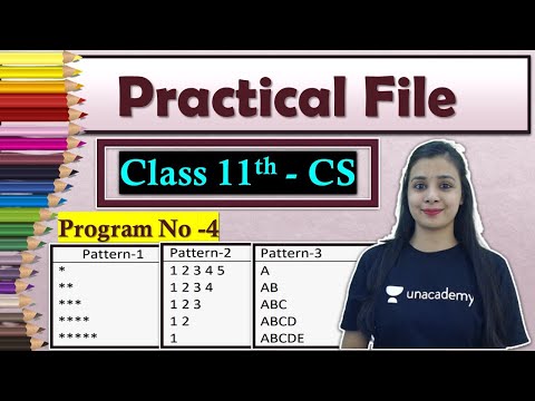 P4 Class 11 Cs Python Practical File Suggested Practical List Pattern Programs In Python