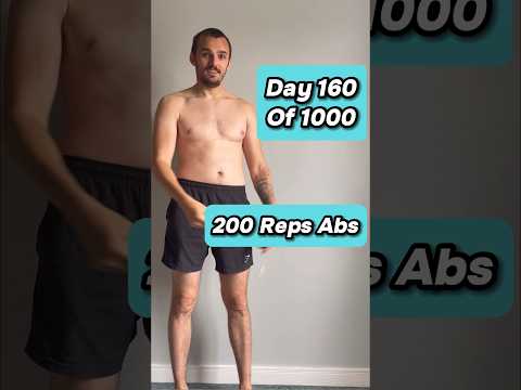Day 160 of 1000💪🏼200 Reps Abs🔥 #fitness #viral #abs