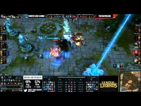 Epic ending to CLG vs TSM Wildturtle quadra kill & Nien 1v3 triple kill