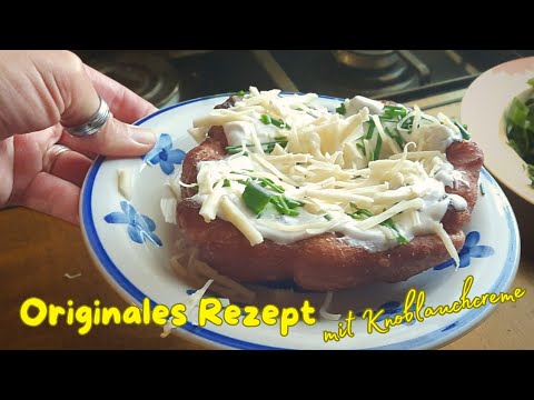 Ungarischer Langos mit Knoblauchcreme und Käse, lecker einfach selbstgemacht #107
