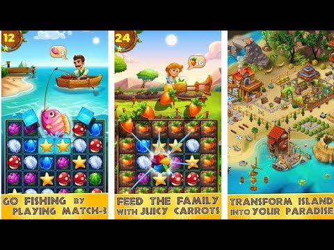 Tropic Trouble Match 3 Builder Gameplay Android/iOS