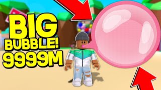 BIGGEST BUBBLE EVER!!  Roblox Bubble Gum Simulator