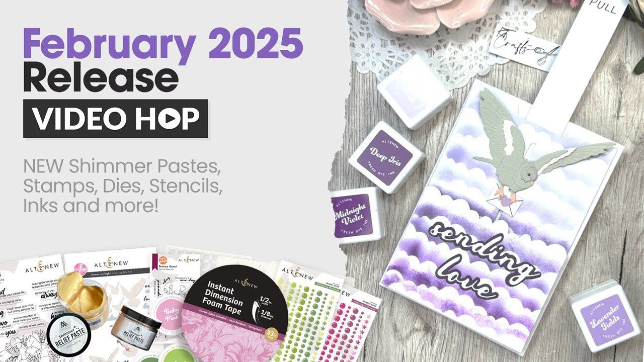 Altenew February release hop - Fun interactive Love card