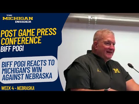 Biff Poggi press conference: Michigan football coach reacts after Wolverines beat Nebraska