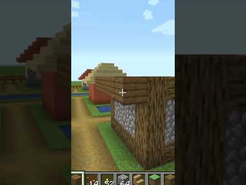I build Small Village in Minecraft Creative mode 2023 Day 804 #shorts